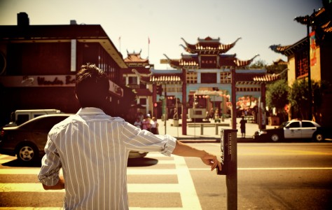 Crossing in Chinatown at Noon
